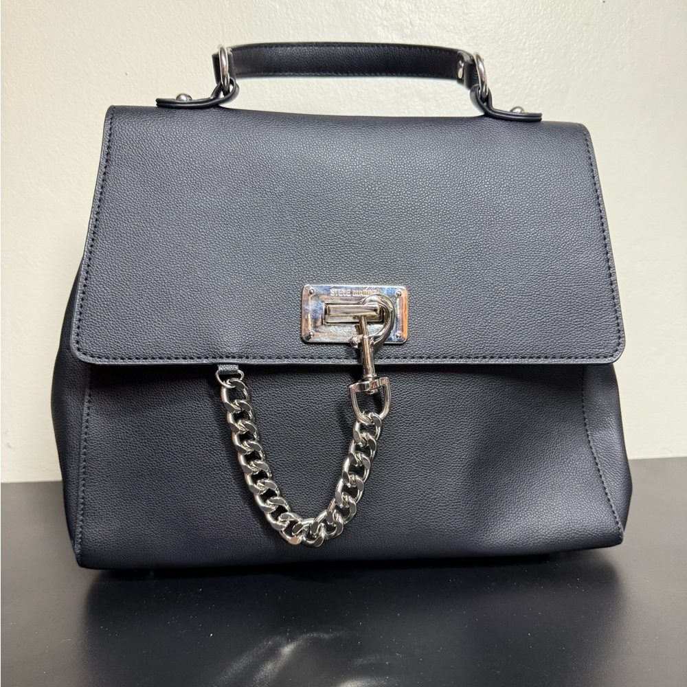 Steve Madden black Satchel with Silver Hardware